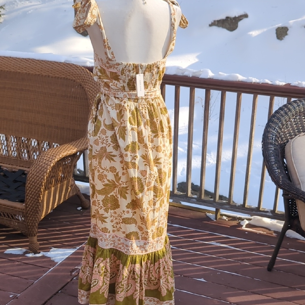 Miss June Wendy Linen Dress Floral Maxi Dress - Picture 8 of 14